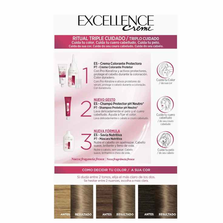 excellence tinte de larga duracion rubio oscuro ceniza nº 6.1 