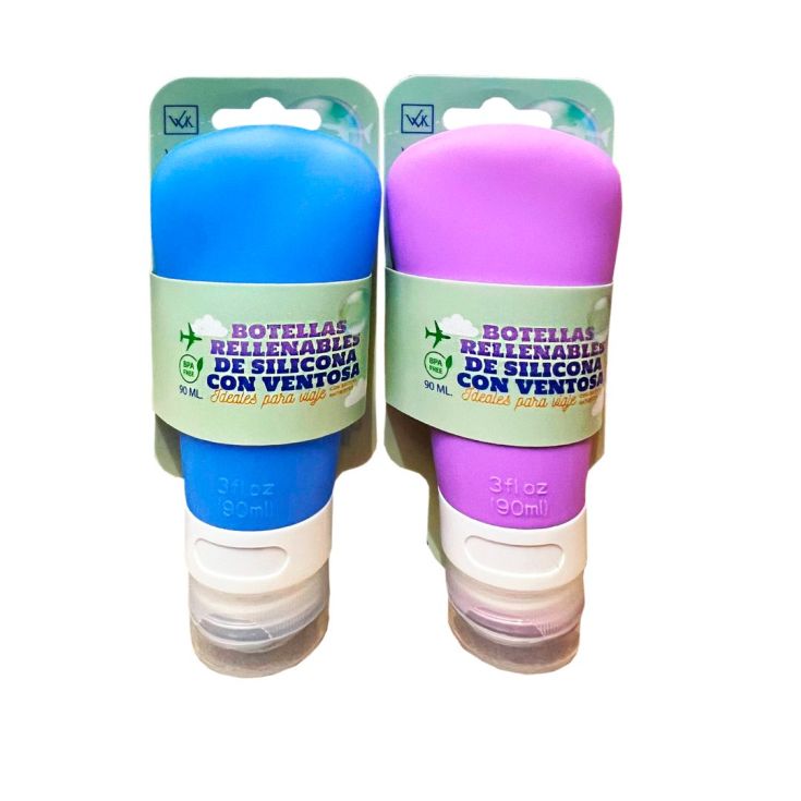 botella rellenable de silicona 90ml