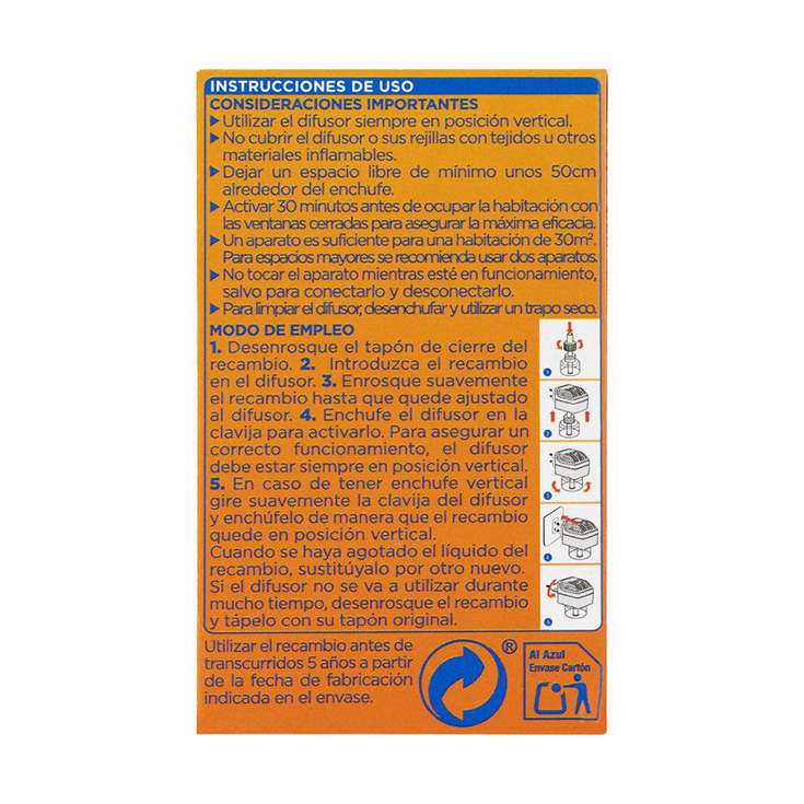 orion insecticida electrico recambio 35ml
