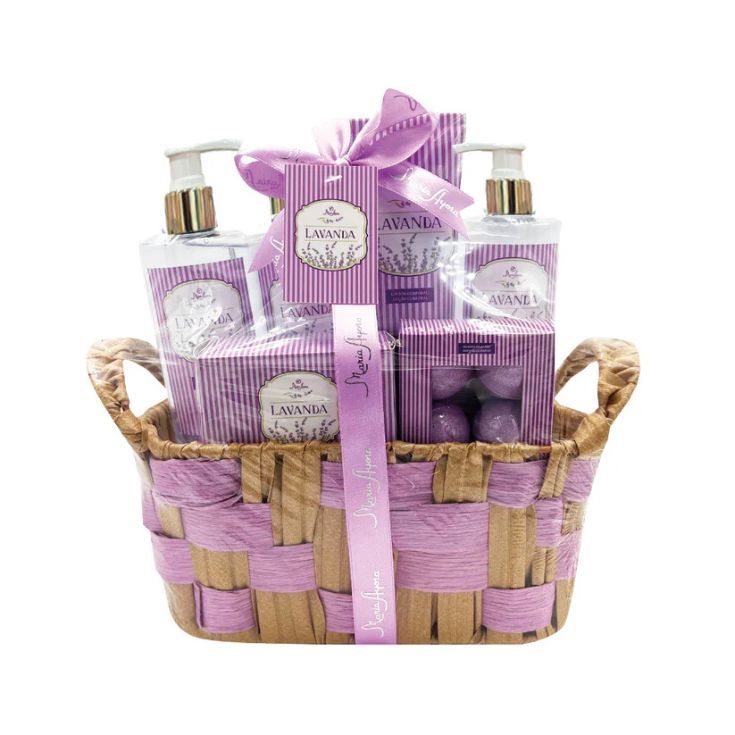 shausa cesta de tela lavanda cofre 5 piezas