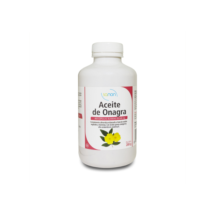 sanon aceite de onagra 450 capsulas blandas de 640mg