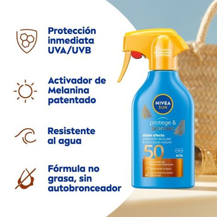 nivea sun pack bronceador cuerpo + facial antimanchas