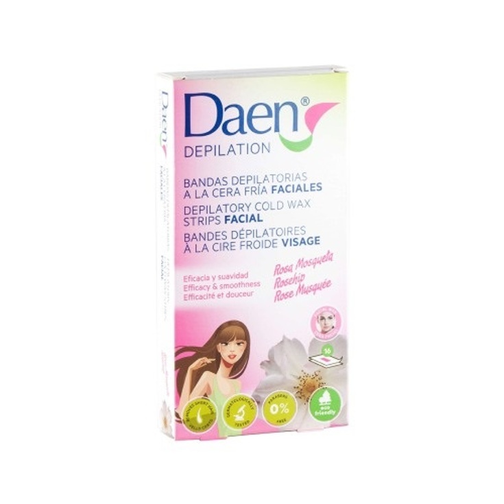 daen bandas depilatorias faciales cera fria rosa mosqueta 16uds daen bandas depilatorias faciales cera fria rosa mosqueta 16uds