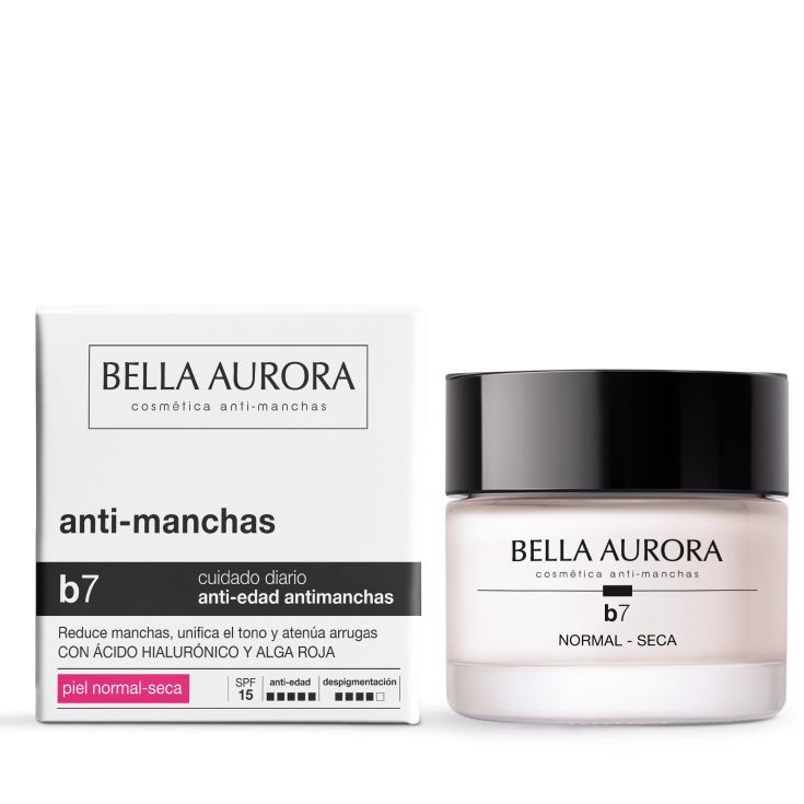 bella aurora b7 crema hidratante antimanchas aclarante spf15 50ml