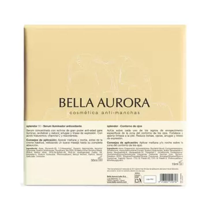 bella aurora splendor serum vitamina c+ contorno de ojos