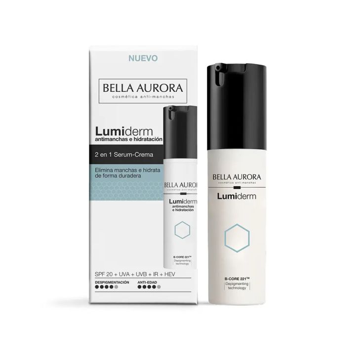 bella aurora lumiderm 2 en 1 hidratante 30ml sfp20