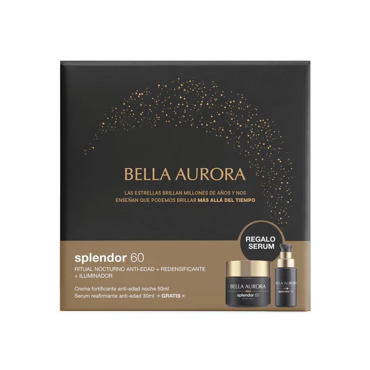 bella aurora splendor 60 crema noche 50ml + serum 30ml cofre