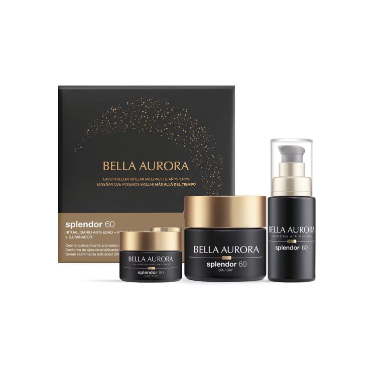 bella aurora splendor 60 anti edad dia 50 ml +serum + ojo cofre