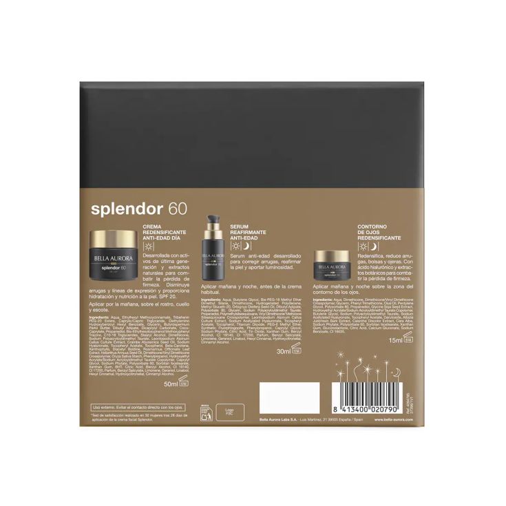 bella aurora splendor 60 anti edad dia 50 ml +serum + ojo cofre bella aurora splendor 60 anti edad dia 50 ml +serum + ojo cofre
