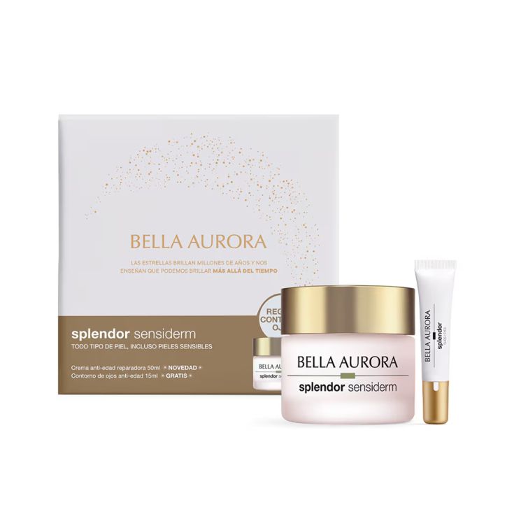 bella aurora splendor sensiderm 50ml + ojos 15ml cofre