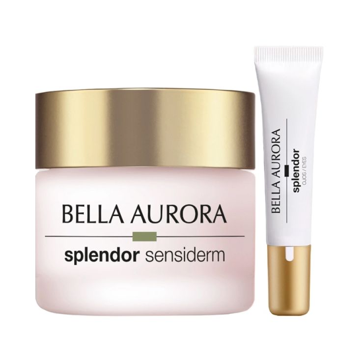 bella aurora splendor sensiderm 50ml + ojos 15ml cofre bella aurora splendor sensiderm 50ml + ojos 15ml cofre