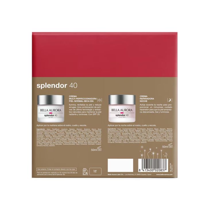 bella aurora splendor 40 dia piel seca + noche cofre bella aurora splendor 40 dia piel seca + noche cofre