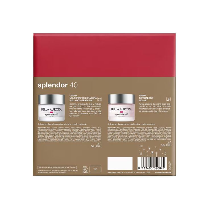 bella aurora splendor 40 dia piel mixta + noche cofre bella aurora splendor 40 dia piel mixta + noche cofre