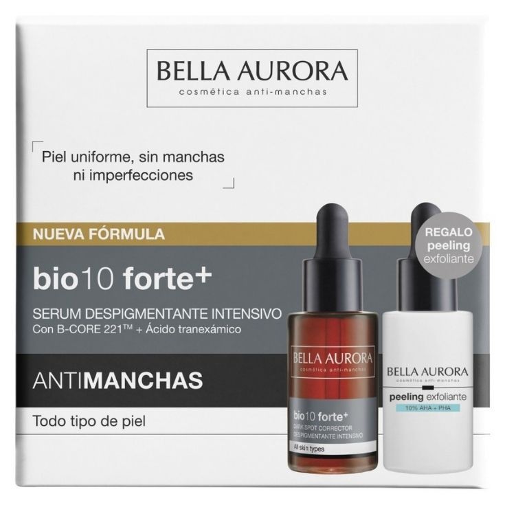 bella aurora bio-10 forte despigmentante todo tipo de piel 30ml cofre 2 piezas