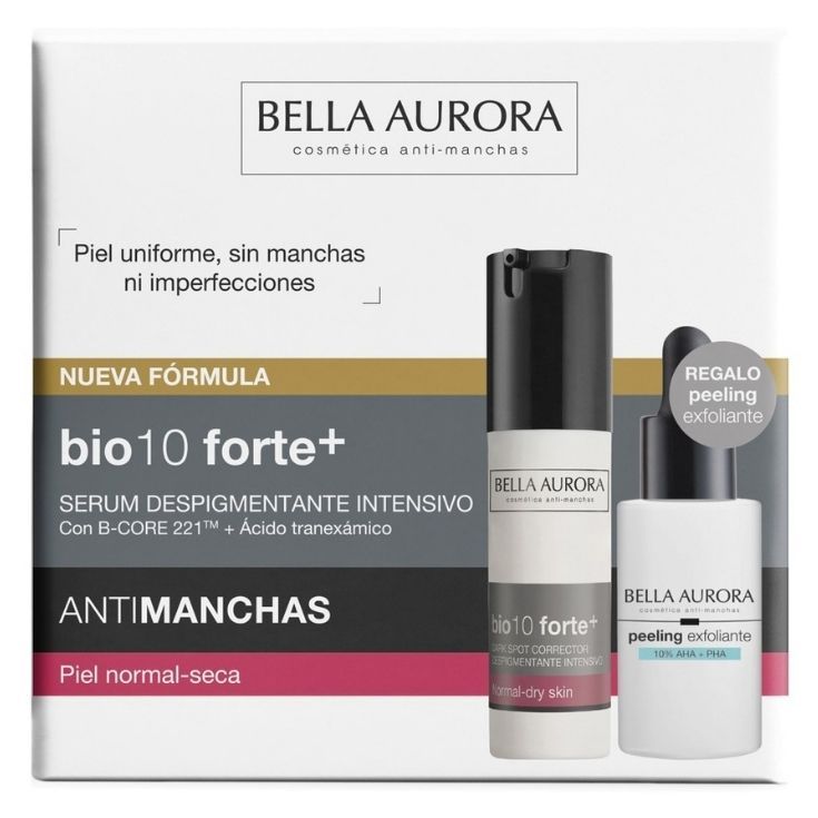 bella aurora bio-10 forte despigmentante piel normal-seca 30ml cofre 2 piezas bella aurora bio-10 forte despigmentante piel normal-seca 30ml cofre 2 piezas