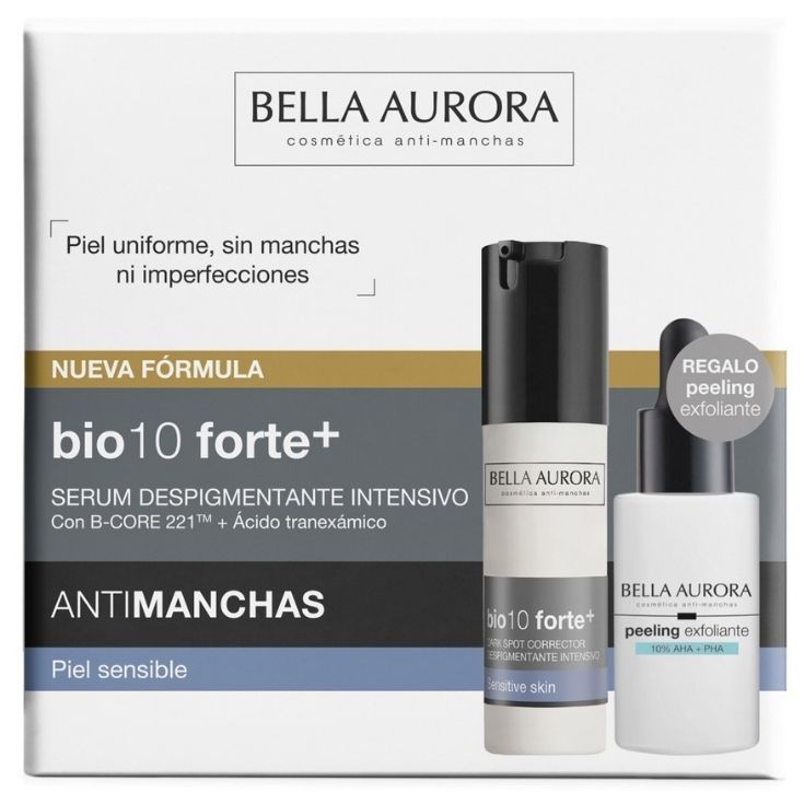 bella aurora bio-10 forte despigmentante piel sensible 30ml cofre 2 piezas