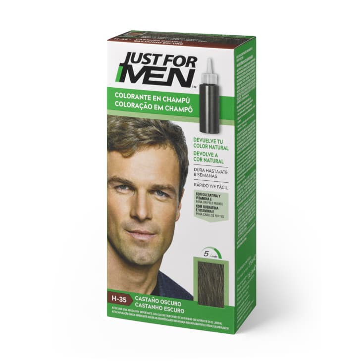 just for men colorante en champu castaño oscuro 30ml