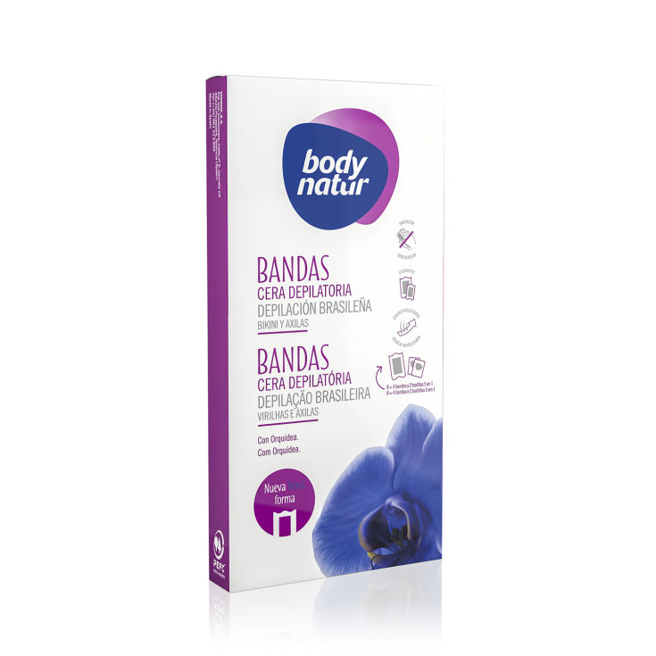 body natur bandas cera depilatoria depilacion brasileña bikini y axilas 12unidades +2toallitas body natur bandas cera depilatoria depilacion brasileña bikini y axilas 12unidades +2toallitas