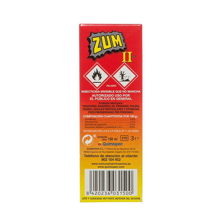 zum desinsectador total nebulizador descarga anti insectos