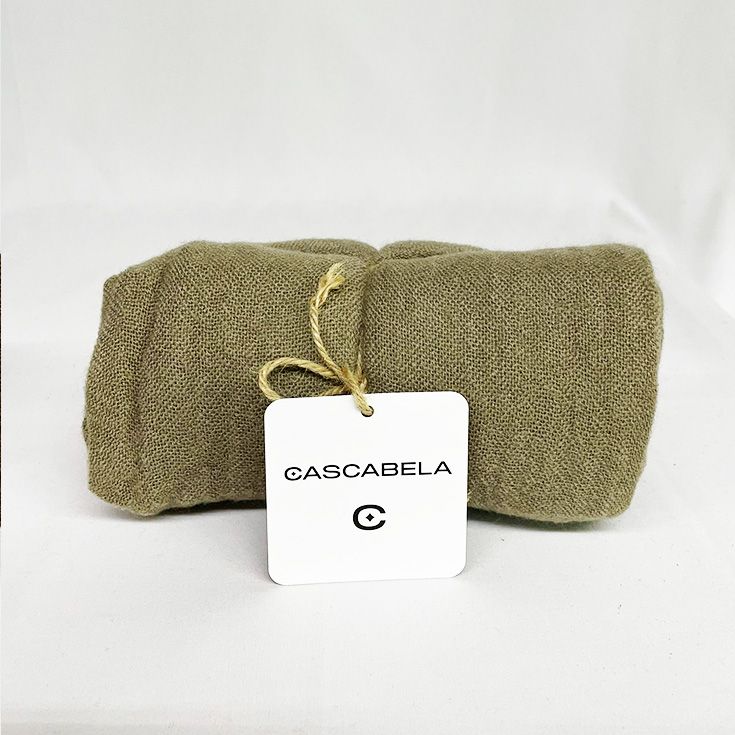 bufanda de punto calido y suave topo 