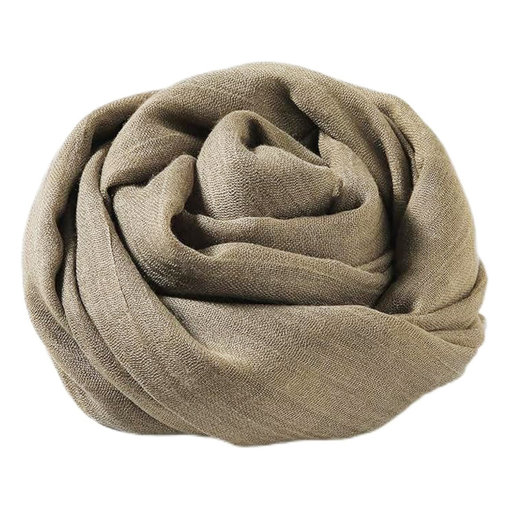 bufanda de punto calido y suave topo 