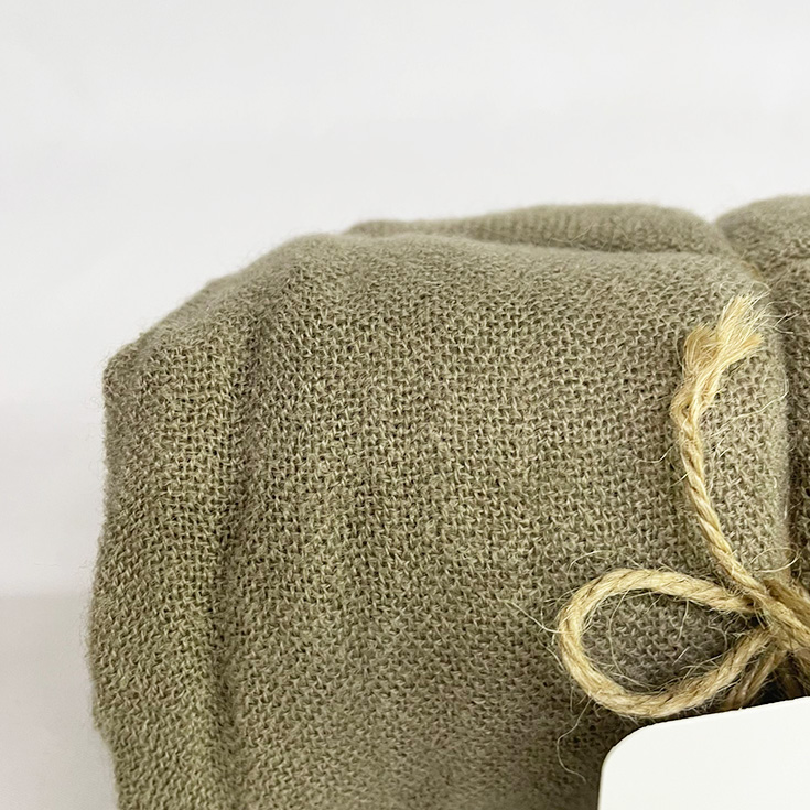 bufanda de punto calido y suave topo 