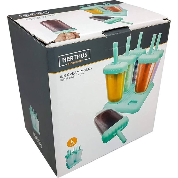 nerthus set 6 moldes helado bandeja