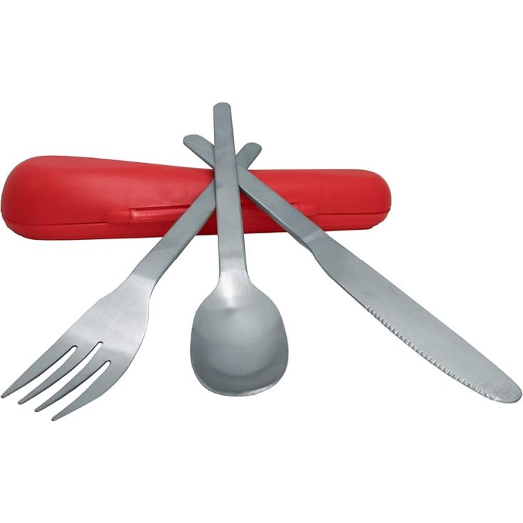 nerthus set cubiertos portatil acero inoxidable