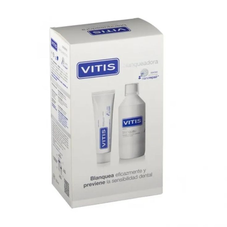 vitis pasta de dientes blanqueadora 100ml + colutorio 500ml