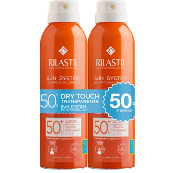 rilastil sun system dry touch toque seco spf50+ 200ml duplo
