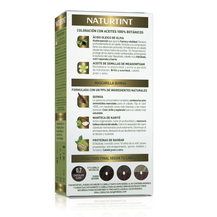 naturtint tinte permamente 6.7 chocolate claro