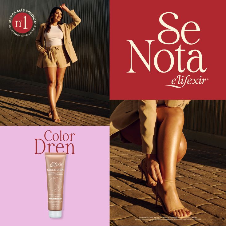 elifexir color dren maquillaje para piernas 150ml 