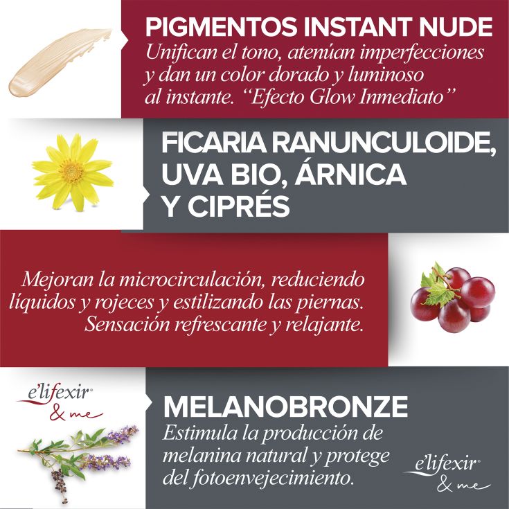 elifexir color dren maquillaje para piernas 150ml 