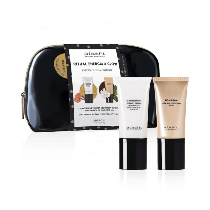 atashi dd cream medio 50ml cofre 3 piezas