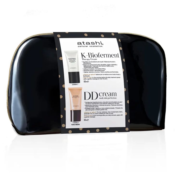 atashi dd cream medio 50ml cofre 3 piezas