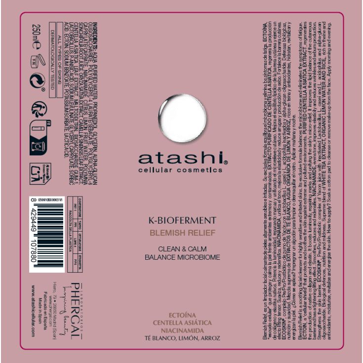 atashi kbio blemish relief agua micelar 250ml atashi kbio blemish relief agua micelar 250ml
