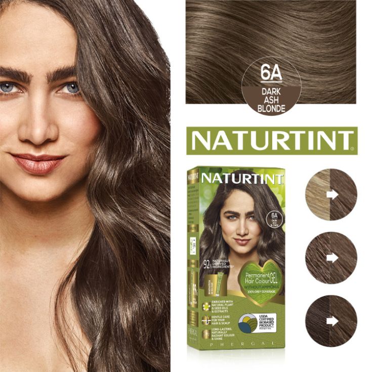 naturtint tinte permanente 6a rubio oscuro ceniza