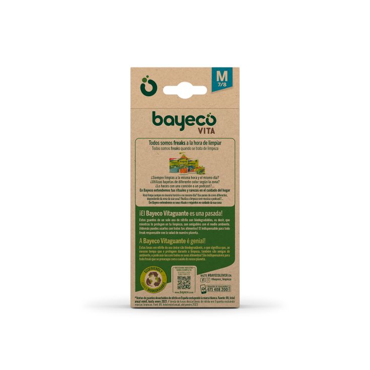 bayeco vitaguante guantes nitrilo biodegradables 10 unidades