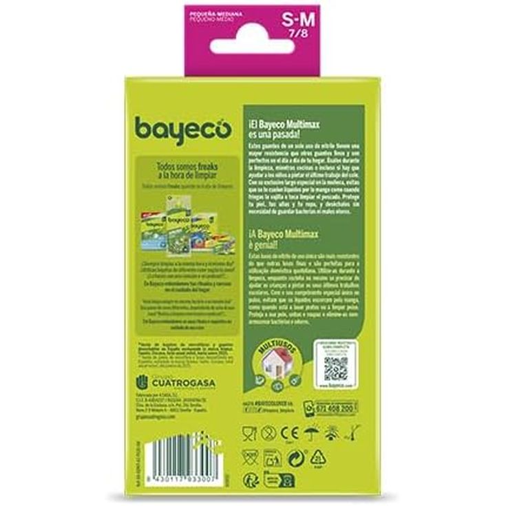 bayeco guante nitrilo azul largo t. s-m 20 uds