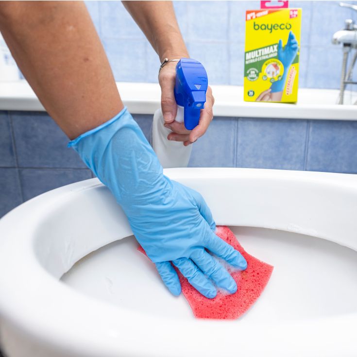 bayeco guante nitrilo azul largo t. s-m 20 uds