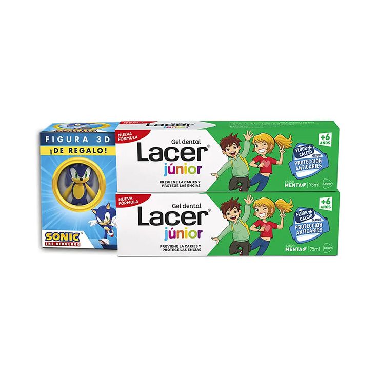 lacer gel junior menta 75ml duplo+figura batman
