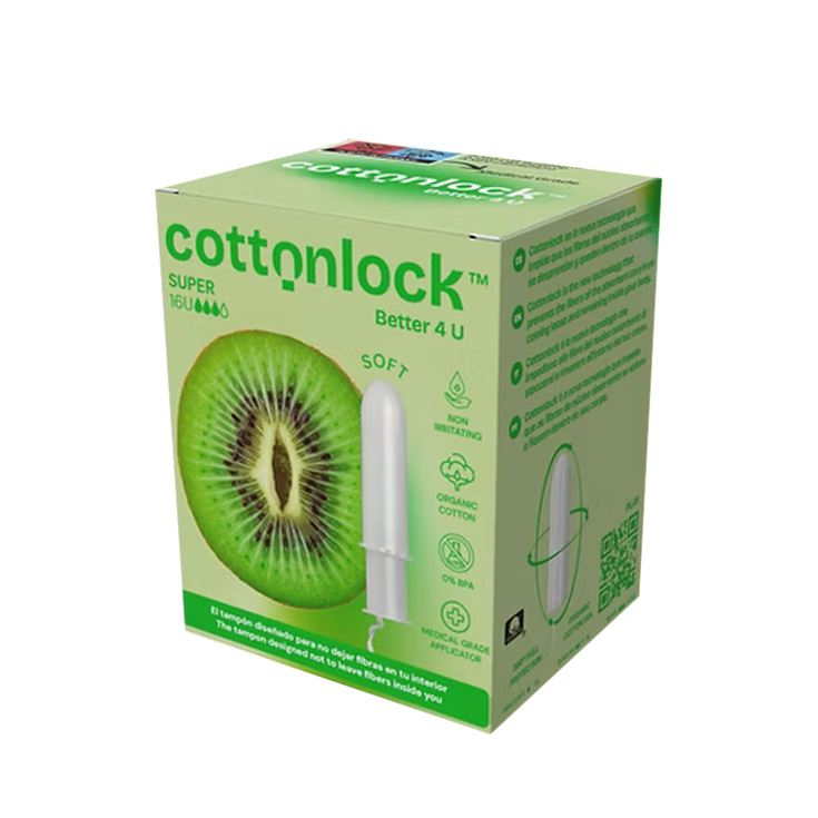 tampones cottonlock con aplicador super 18 uds
