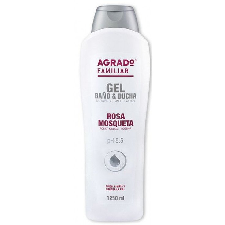 agrado gel de ducha rosa mosqueta 1250ml