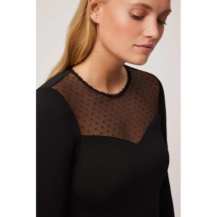 ysabel mora camiseta termica de mujer negro