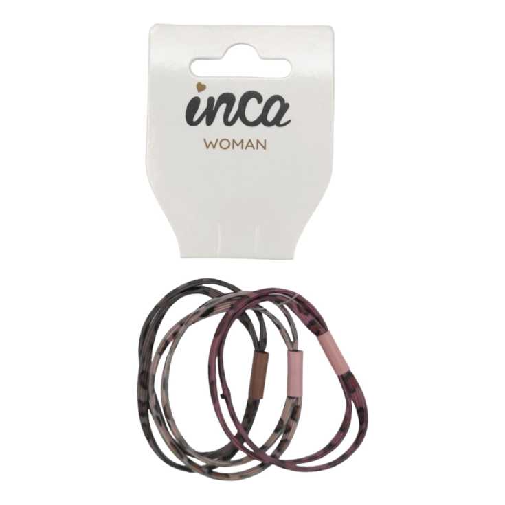 goma doble estampada en animal print para el pelo