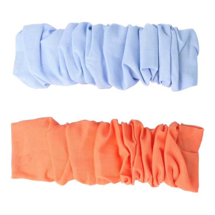 set 2 clips forrados de tela color liso surtido