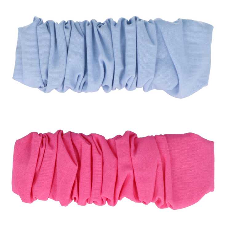 set 2 clips forrados de tela color liso surtido