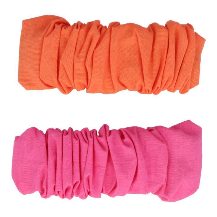 set 2 clips forrados de tela color liso surtido