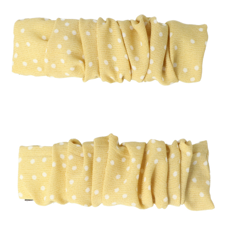 set 2 clips para el pelo forrados de tela lunares