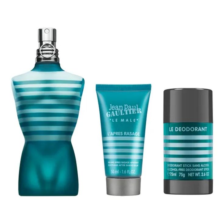 gaultier men le male eau de toilette 125ml cofre 3 piezas